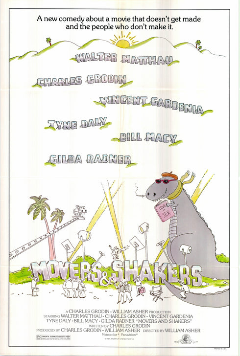movers & shakers 1985 one sheet poster folded