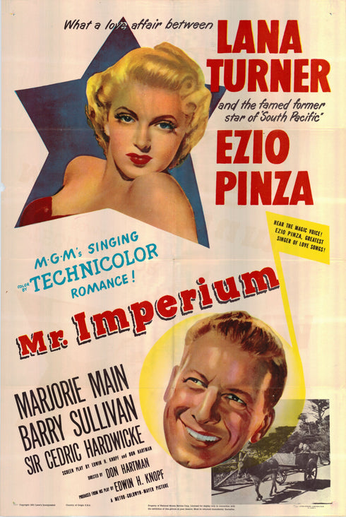 mr imperium 1951 one sheet poster folded