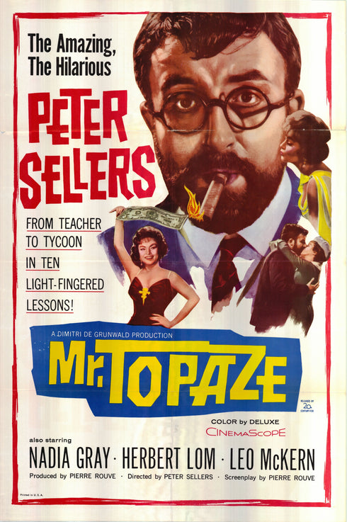 mr. topaze 1962 one sheet poster folded