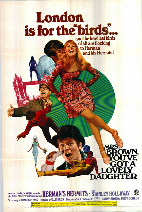 mrs. brown you've got a lovely daughter 1968 style a one sheet poster folded