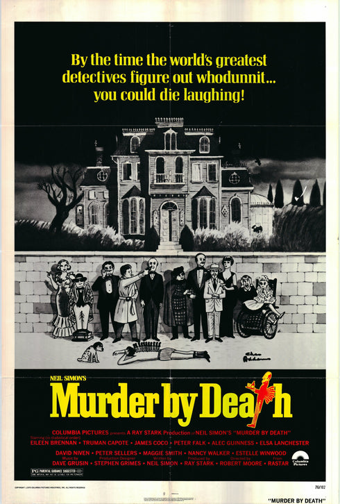 murder by death 1976 one sheet poster folded