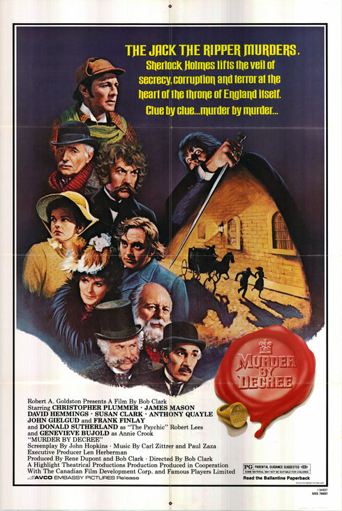 murder by decree 1979 one sheet poster folded