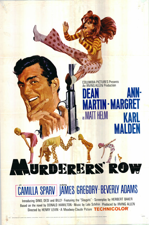 murderers row 1966 one sheet poster folded