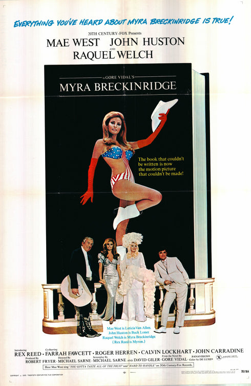 myra breckinridge 1970 one sheet poster folded