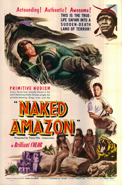 naked amazon 1955 one sheet poster folded