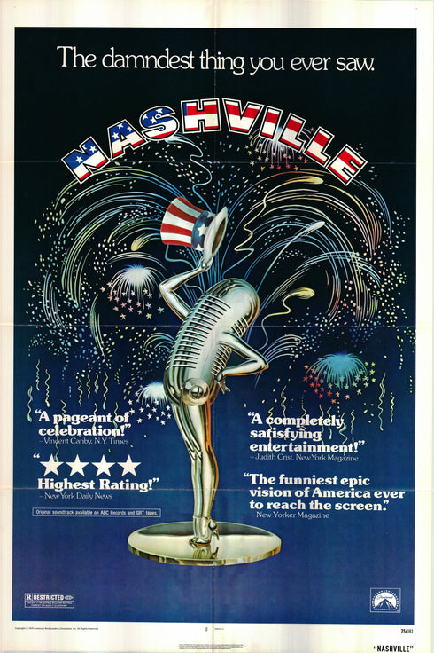 nashville 1975 one sheet poster folded