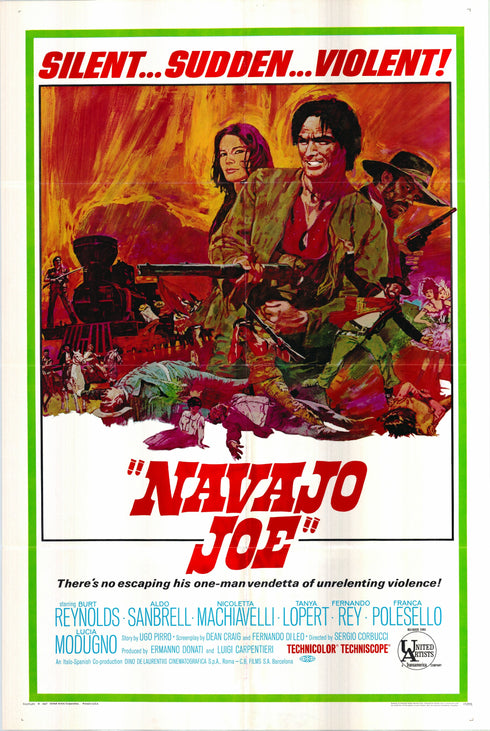 navajo joe 1967 one sheet poster folded