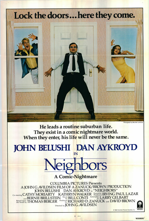 neighbors 1982R one sheet poster folded