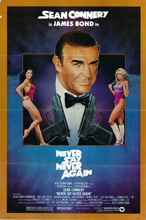 never say never again 1983 one sheet poster folded