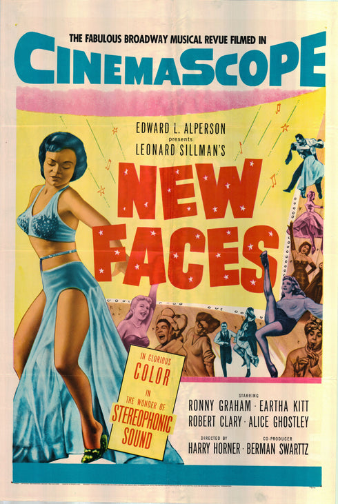 new faces 1954 one sheet poster folded