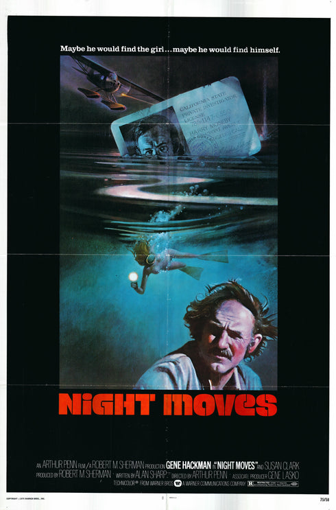 night moves 1975 one sheet poster folded
