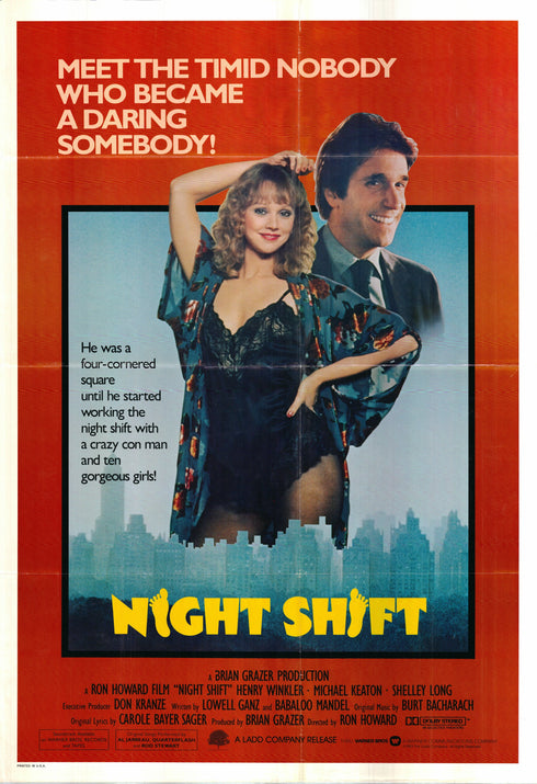 night shift 1983R one sheet poster folded