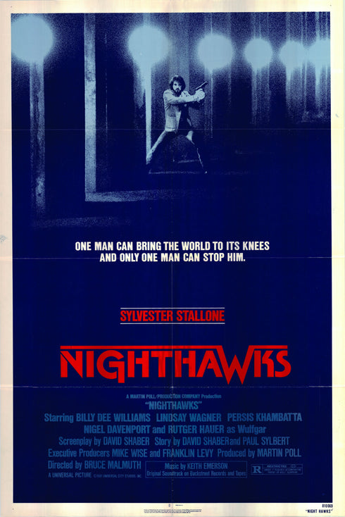 nighthawks 1981 one sheet poster folded