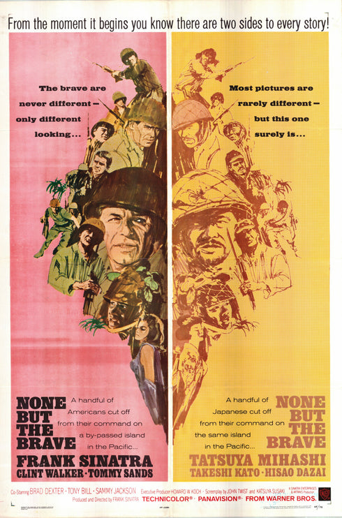 none but the brave 1965 one sheet poster, folded