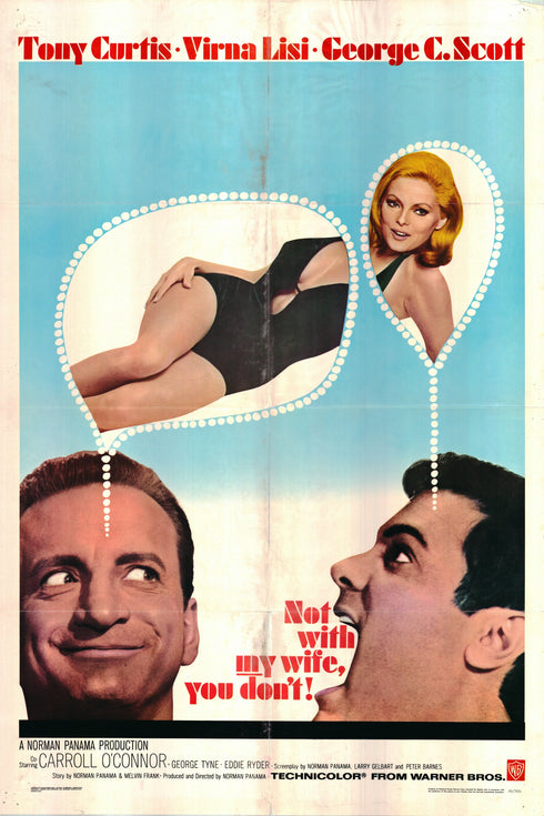 not with my wife, you don't! 1966 one sheet poster folded