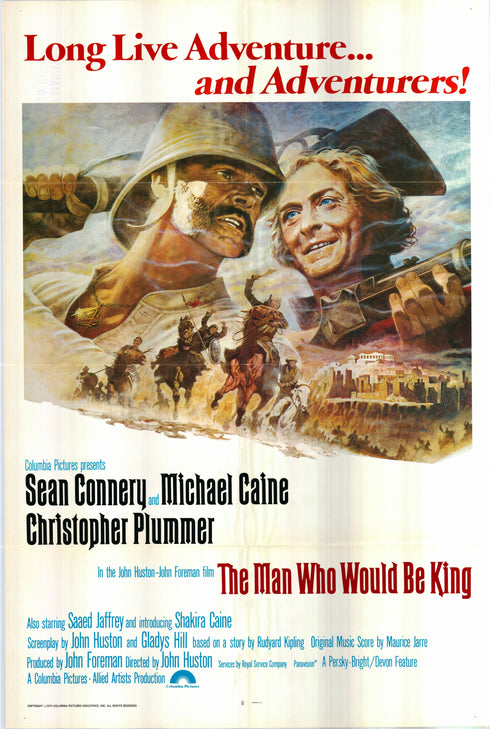 the man who would be king 1975 international one sheet poster folded
