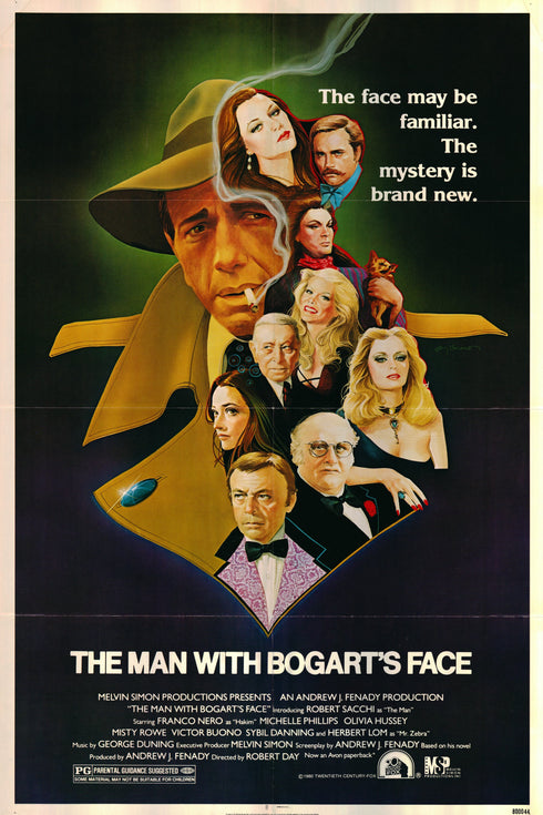 the man with bogart's face 1980 one sheet poster folded