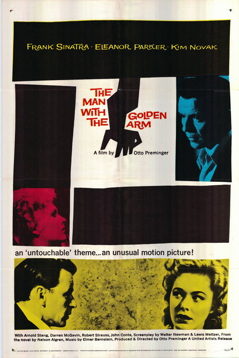 the man with the golden arm 1960R one sheet poster folded