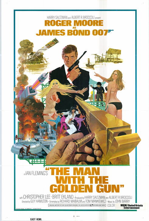the man with the golden gun 1974 international east one sheet poster folded