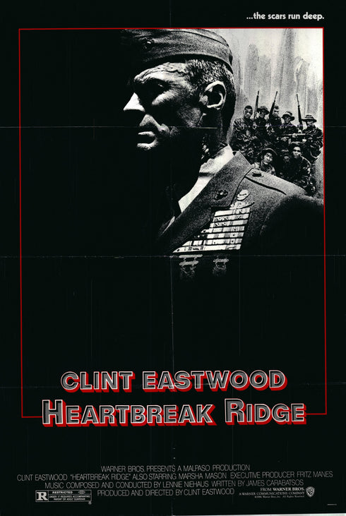 heartbreak ridge 1986 one sheet poster folded