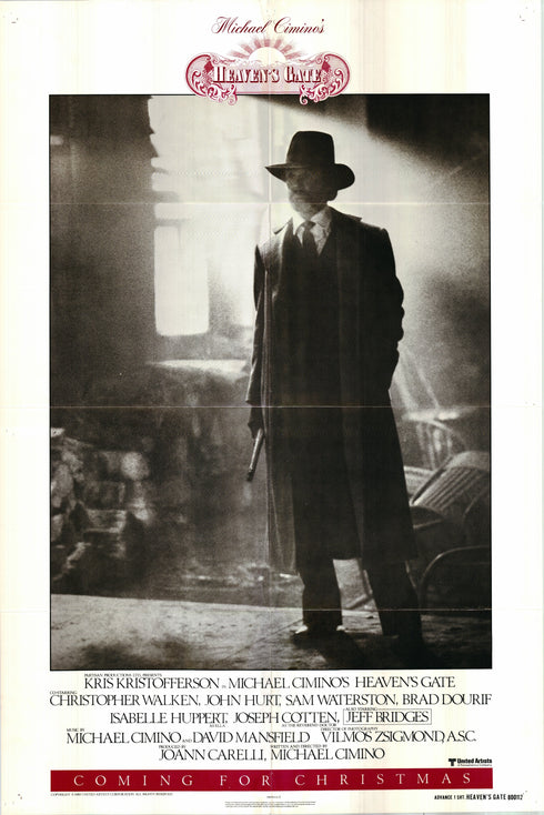 heaven's gate 1980 advance one sheet poster folded