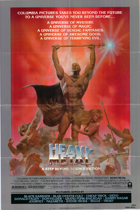 heavy metal 1981 style b one sheet poster folded