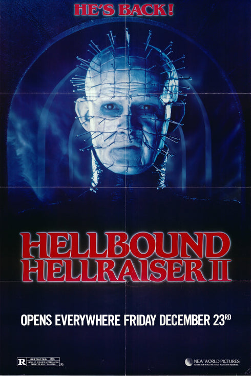 hellraiser ii 1988 one sheet poster folded