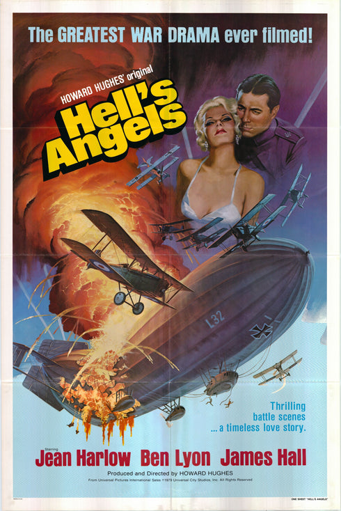 hells angels 1979R one sheet poster folded