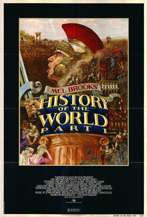 history of the world part i 1981 one sheet poster folded