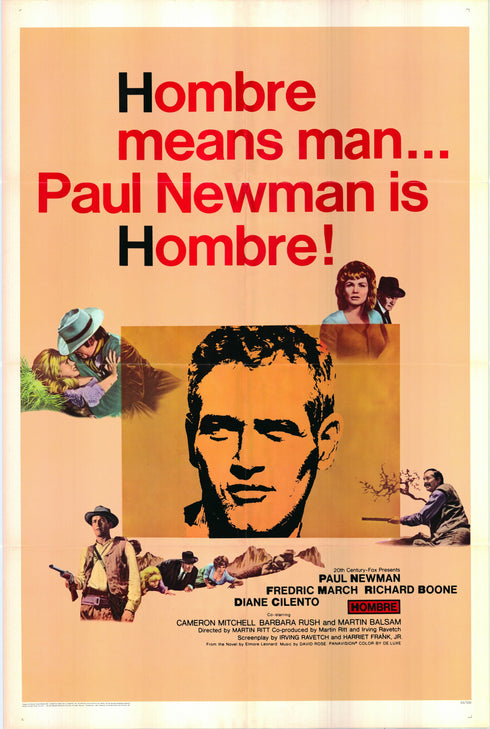 hombre 1966 one sheet poster folded