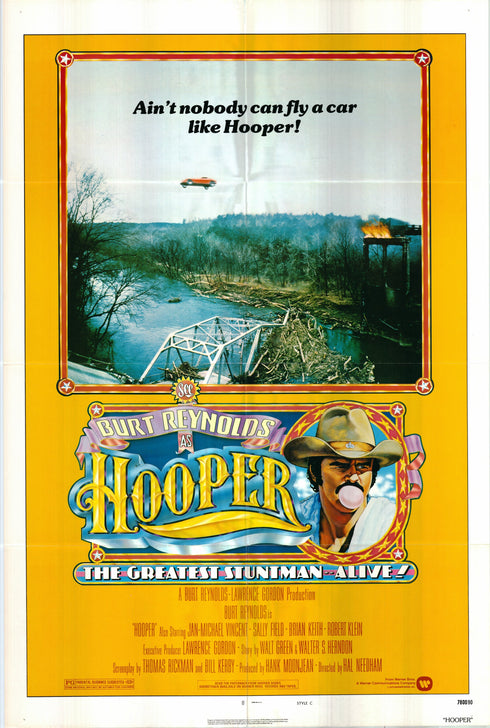 hooper 1978 style c one sheet poster folded