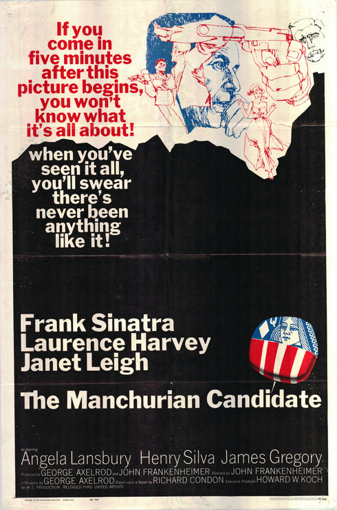 the manchurian candidate 1962 one sheet poster folded