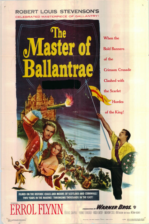 the master of ballantrae 1953 one sheet poster folded