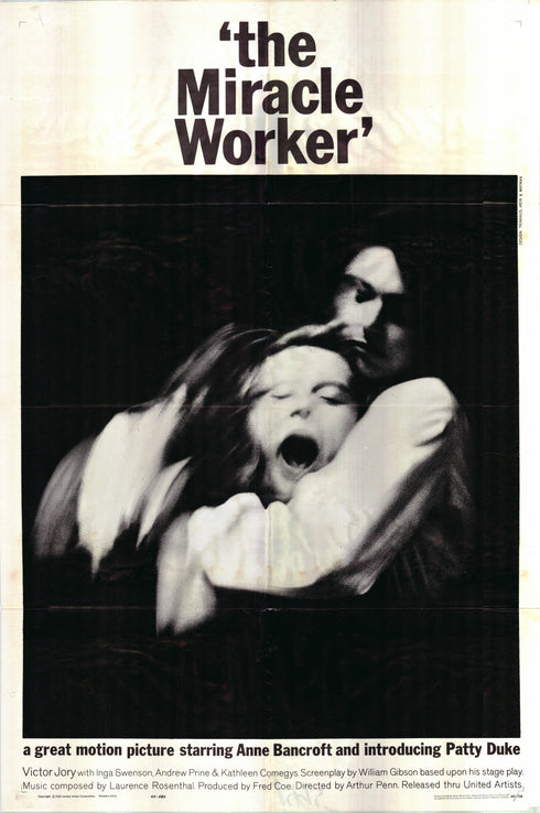 the miracle worker 1962 one sheet poster folded