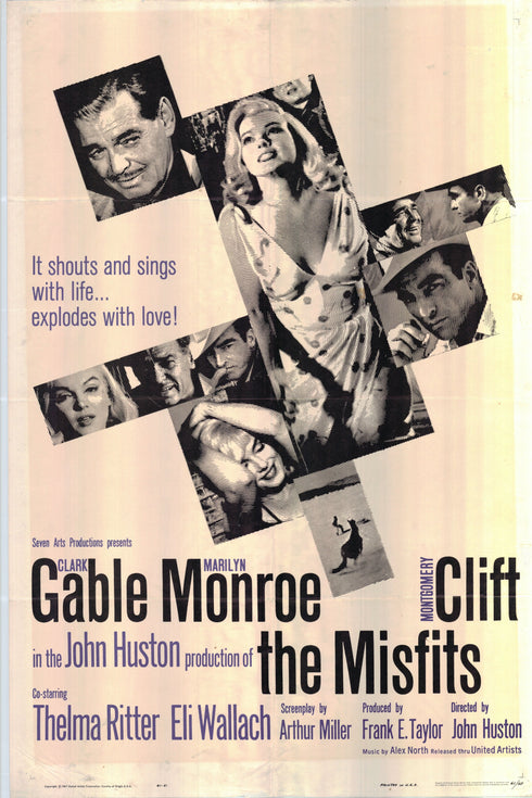 the misfits 1961 one sheet poster folded