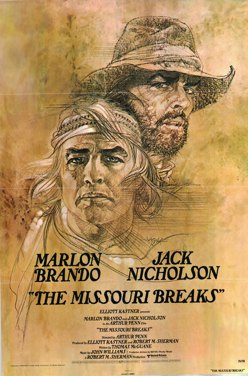 the missouri breaks 1976 one sheet poster folded