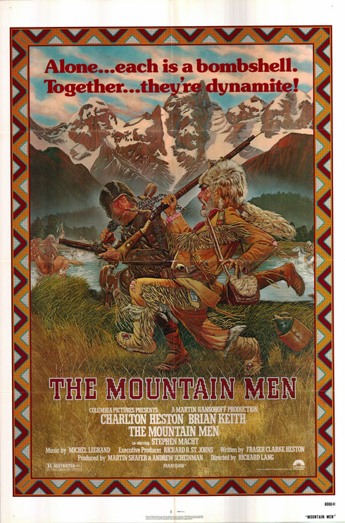 the mountain men 1980 one sheet poster folded