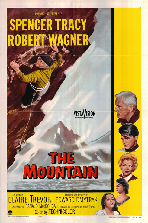 the mountain 1956 one sheet poster folded