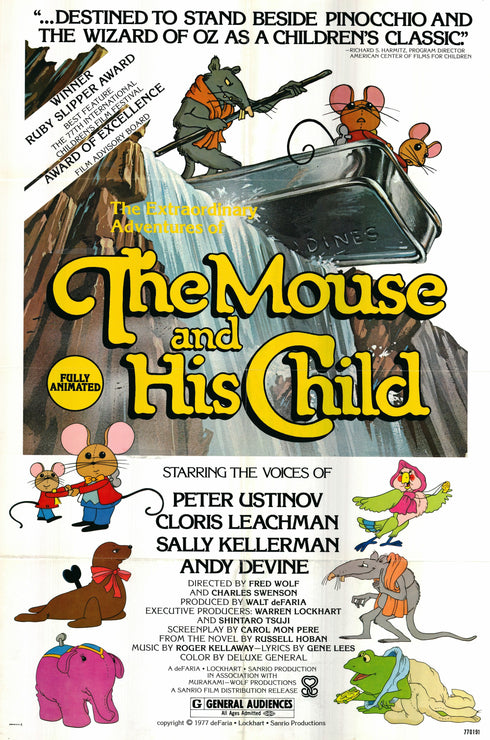 the mouse and his child 1977 one sheet poster folded
