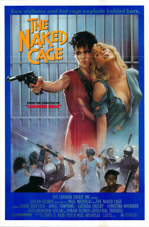 the naked cage 1985 one sheet poster folded