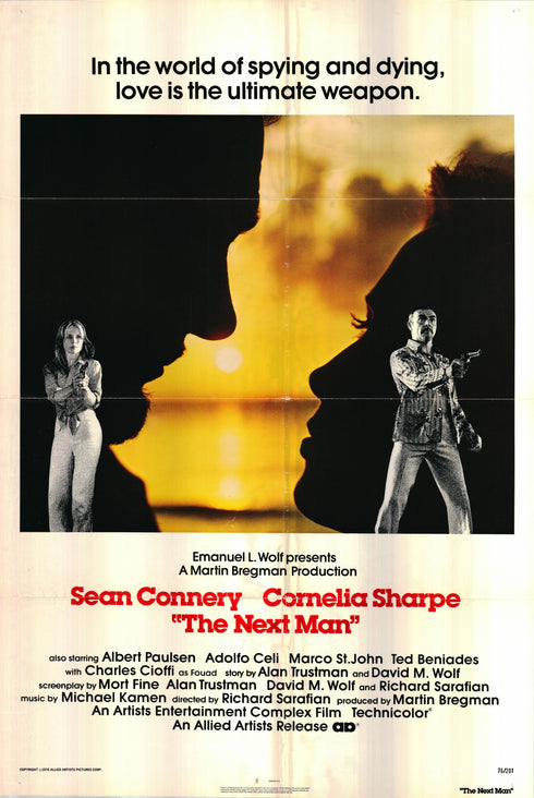 the next man 1976 one sheet poster folded