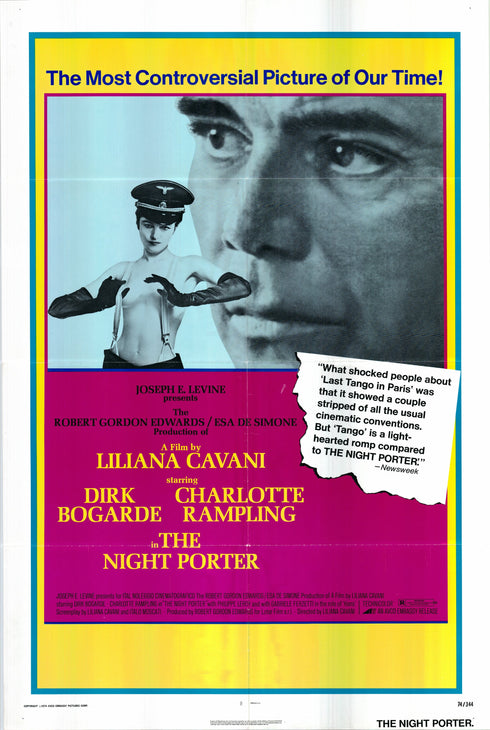the night porter 1974 one sheet poster folded