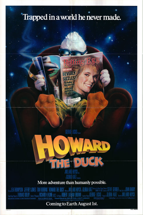 howard the duck 1985 advance one sheet poster folded