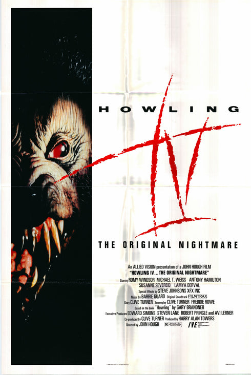 howling iv 1988 one sheet poster folded