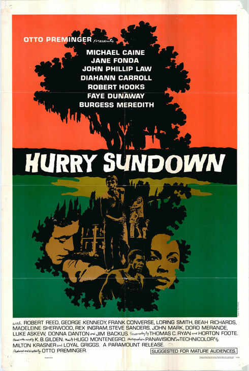 hurry sundown 1967 one sheet poster folded