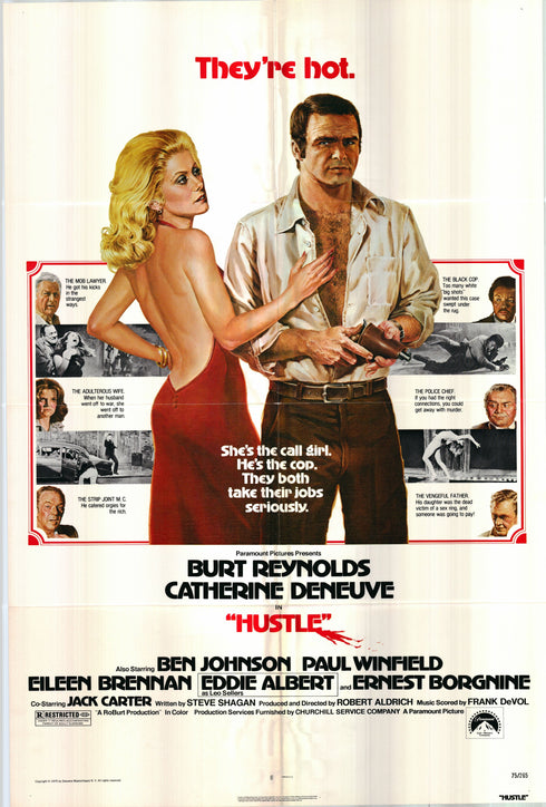 hustle 1975 one sheet poster folded