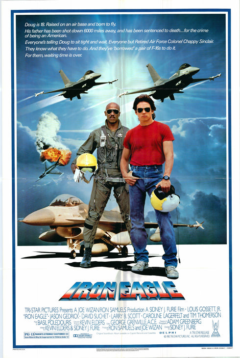 iron eagle 1986 one sheet poster folded