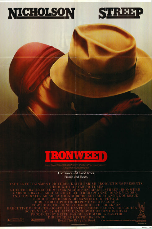 ironweed 1987 one sheet poster folded