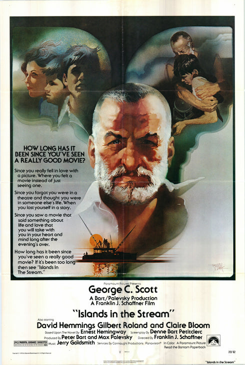 island in the stream 1977 one sheet poster folded