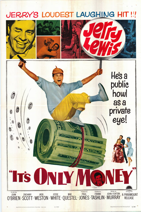 it's only money 1962 one sheet poster folded